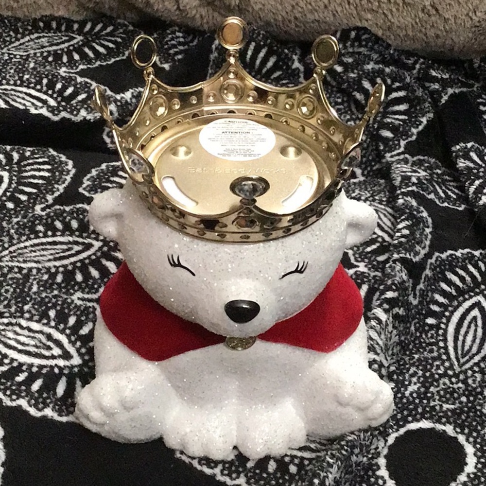 Bath and body works royal bear single wick holder